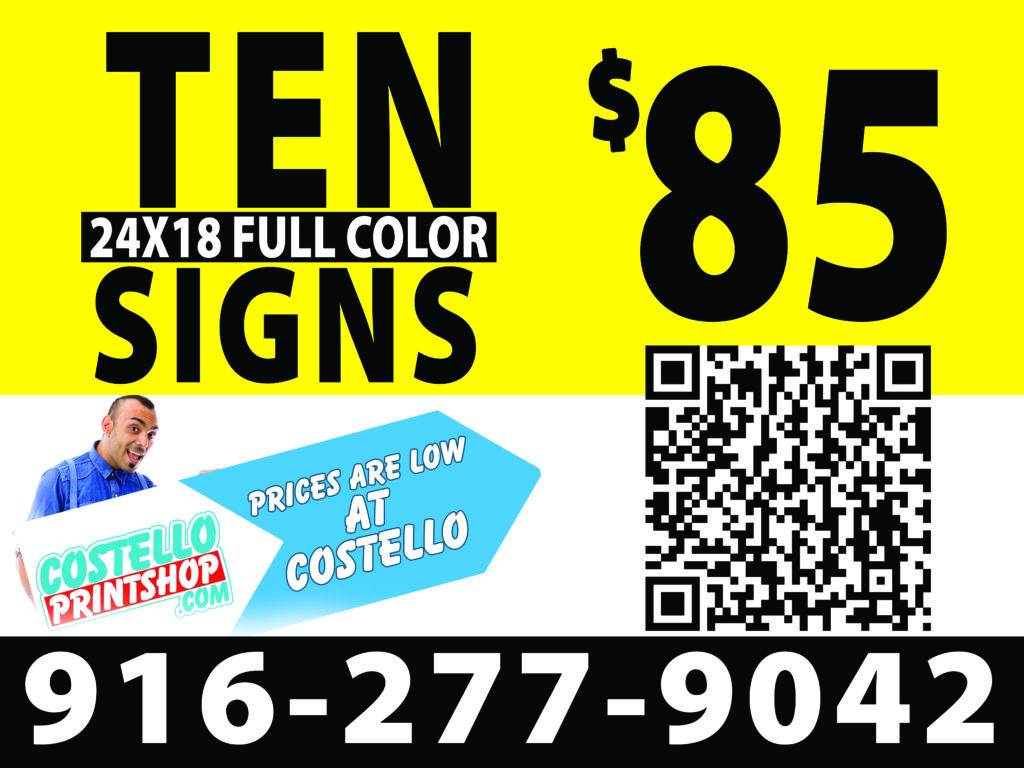 24x18-SIGNS-LOW-PRICE-COSTELLO 10 for 85 dollars