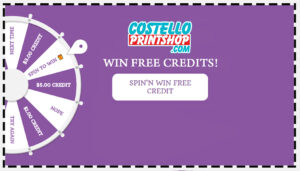 Win Free Credit for Costello Printshop