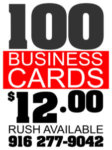 100 Business Cards $12.00